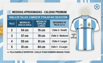 CAMISETA TITULAR AFA SELECCIÓN - MUNDIAL 2026